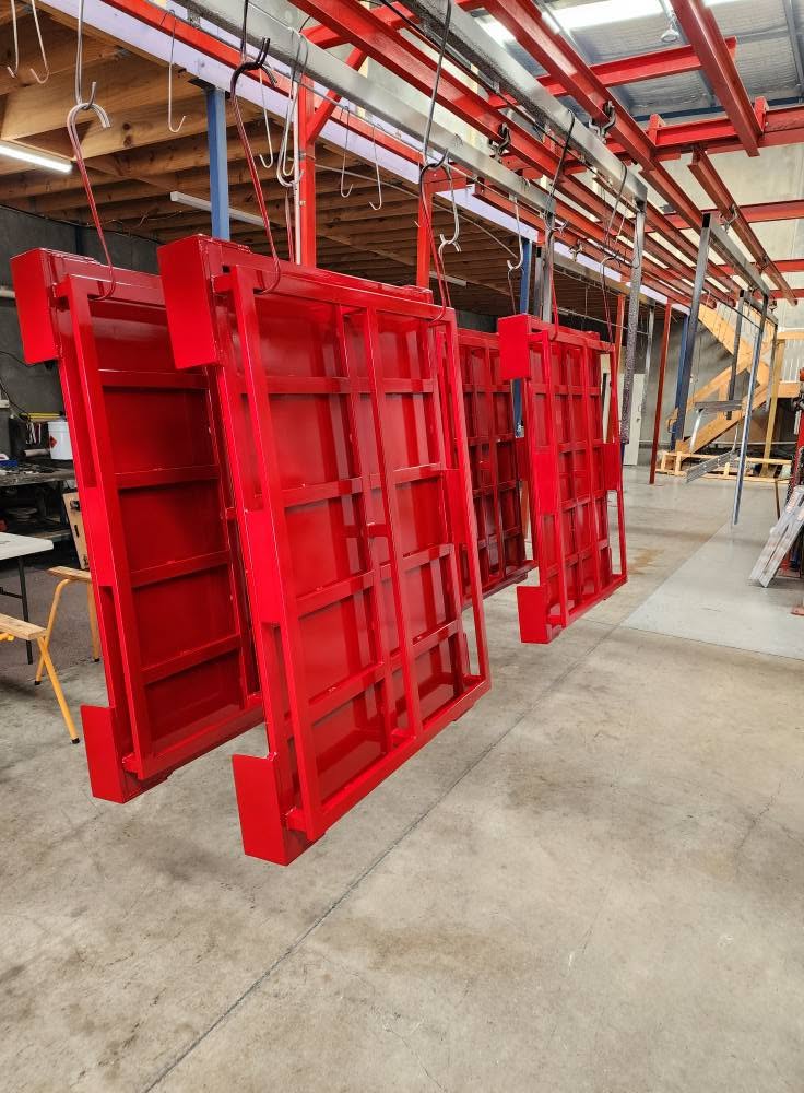 Large metal project being prepared in the 3D Powder Coating workshop