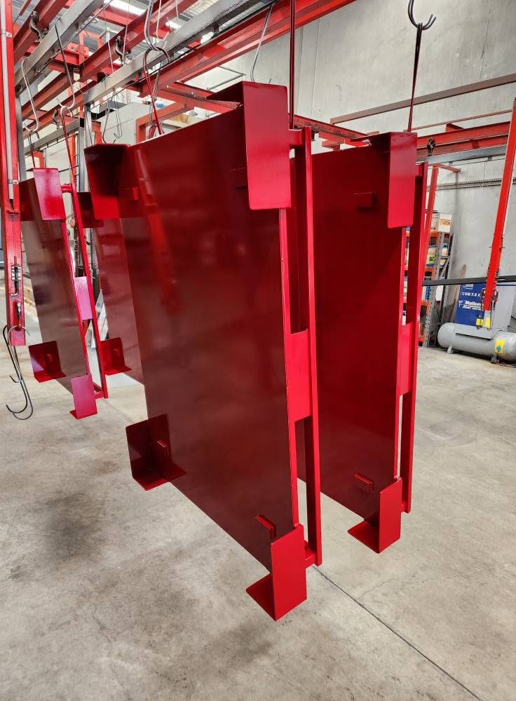 Completed powder coating project